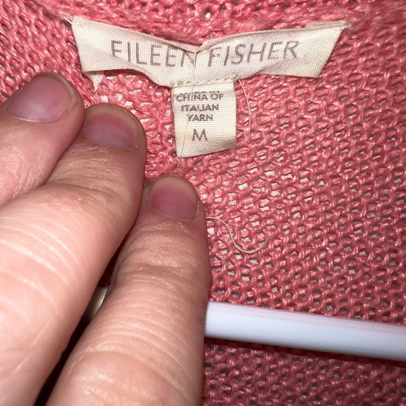 Eileen Fisher Pink 100% Hemp Cardigan - Picture 4 of 4